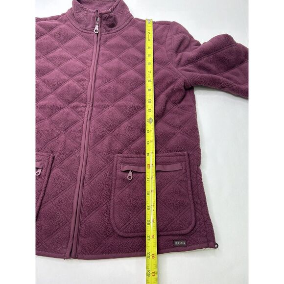 Charter Club Women's Small Quilted Fleece Sweater Full Zip w/ Pockets Faded Plum - Picture 14 of 16